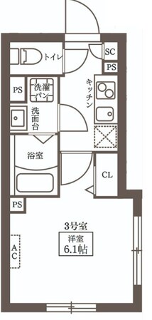 PRATIQUE　Yoyogiの物件間取画像